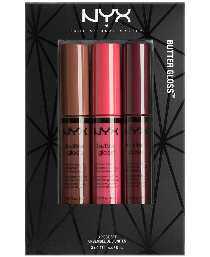 NYX Professional Makeup 3-Pc. & Macy\'s Butter Devils Cheesecake Food Ginger, Set - Gloss 