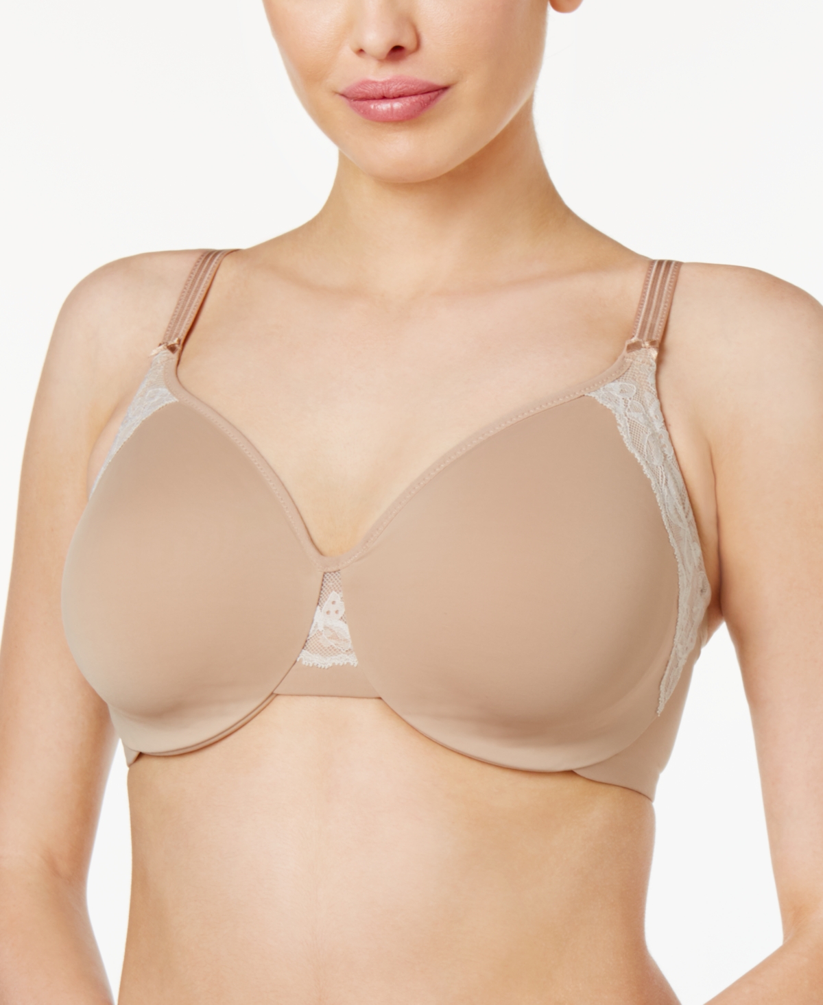 Olga Cloud 9 Full-figure Lace-trim Minimizer Bra Gi8961a In Toasted Almond