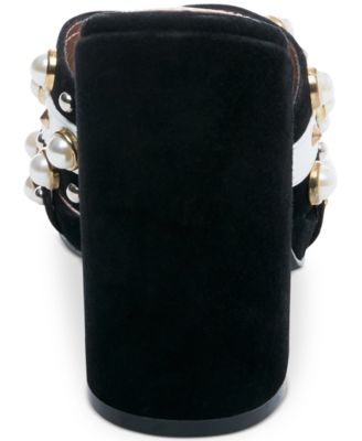 Steve Madden Women's Cove Pearl Studded Slides