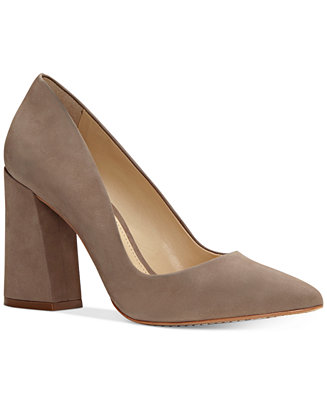 Vince Camuto Talise Pointed Block-Heel Pumps - Macy's