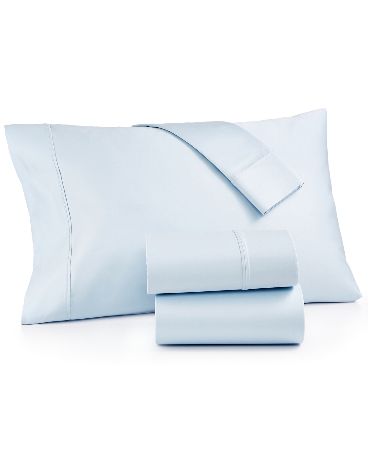 Aq Textiles Bergen House 100% Certified Egyptian Cotton 1000 Thread Count 4 Pc. Sheet Set, Full Bedding In Light Blue