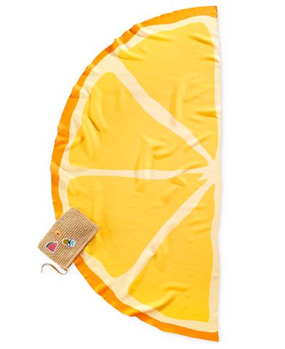 Collection XIIX Lemon Semicircle Wrap & Cover-Up with Pouch
