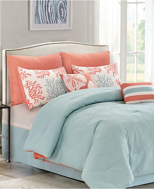 Hallmart Collectibles Closeout Carina Reversible 8 Pc Quilted Comforter Sets Reviews Bed In A Bag Bed Bath Macy S