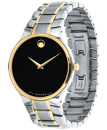 Movado Men s Swiss Serio Two Tone PVD Stainless Steel Bracelet