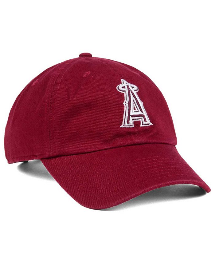 '47 Brand Los Angeles Angels of Anaheim Cardinal and White Clean Up Cap ...