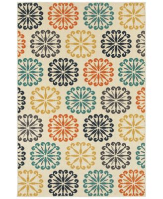 JHB Design - Soleil Sunburst Multi 3'3" x 5' Indoor/Outdoor Area Rug