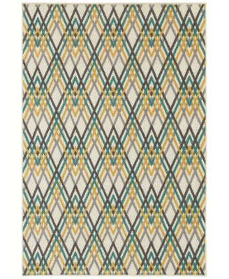 JHB Design - Soleil Cross Stitch 7'10" x 10'10" Indoor/Outdoor Area Rug