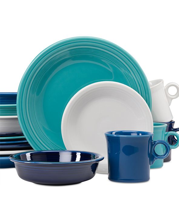 Fiesta Blues 16Piece Dinnerware Set, Created for Macy's & Reviews