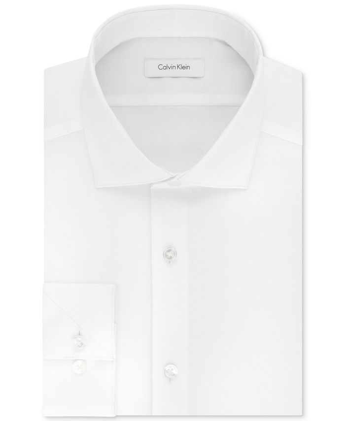 Calvin Klein Men's Slim-Fit Non-Iron Stretch Performance Dress Shirt ...