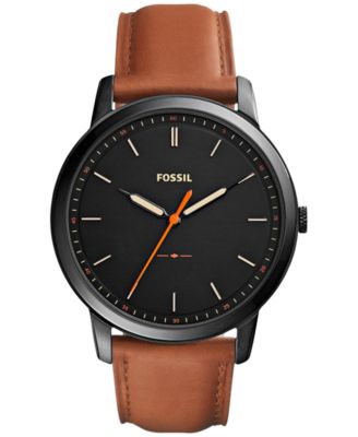 mens leather strap watch