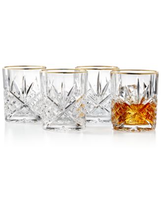 Godinger Dublin Gold Double Old Fashioned Glasses, Set of 4 - Macy's