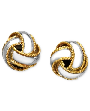 image of Giani Bernini 18K Gold over Sterling Silver Earrings, Love Knot Stud Earrings