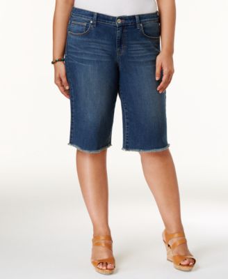 plus size cut off shorts