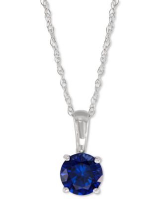 lab created sapphire necklace