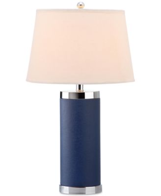 Set of 2 Leather Column Table Lamps