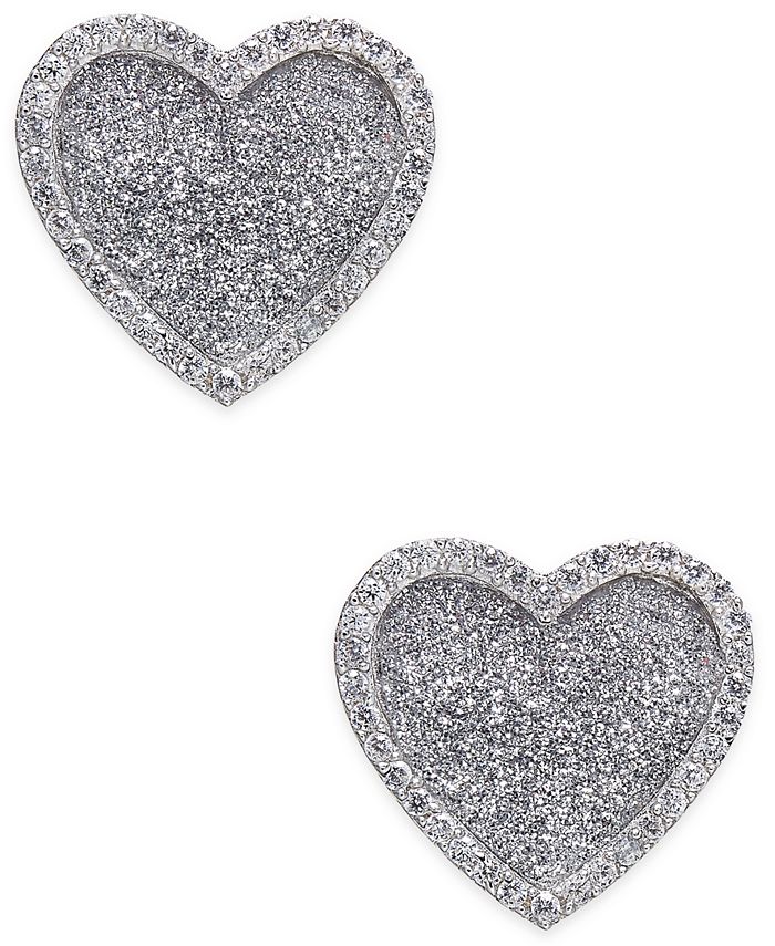 Glittery Heart Earrings