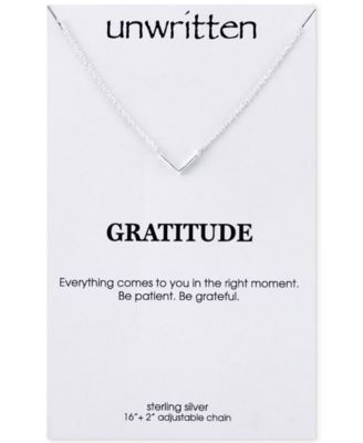 Unwritten - Mini V-Pendant Necklace in Sterling Silver