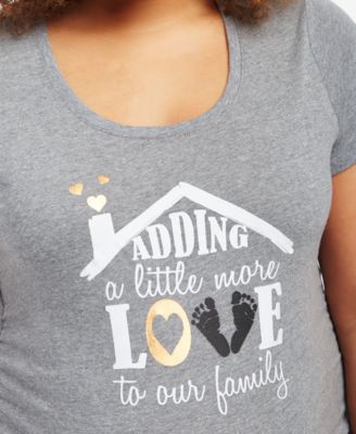 T-shirt De Noël Motherhood Maternity Manches Longues Gris Taille S - Pour Grossesse, Occasion Très Bon État