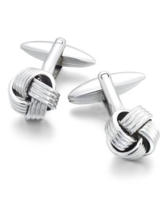 Rhona Sutton - Men's Silver-Tone Knot Cuff Links