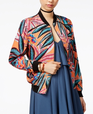 Jack by Bb Dakota Jungle Sunrise Printed Bomber Jacket