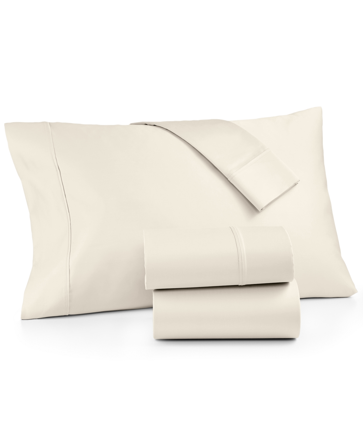 Shop Aq Textiles Bergen House 100% Certified Egyptian Cotton 1000 Thread Count 4 Pc. Sheet Set, Full In Ivory