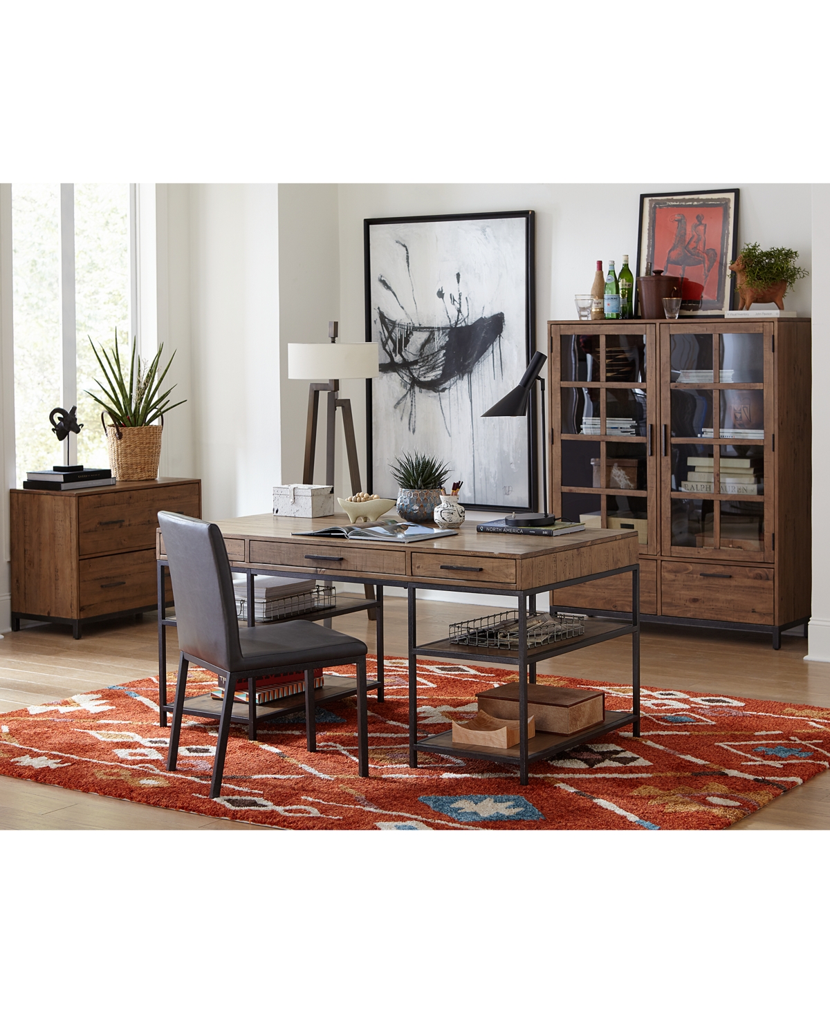 Gatlin Home Office 4-Pc. Furniture Set (Desk, Lateral File, Desk Chair & Bookcase), Created for Macy's
