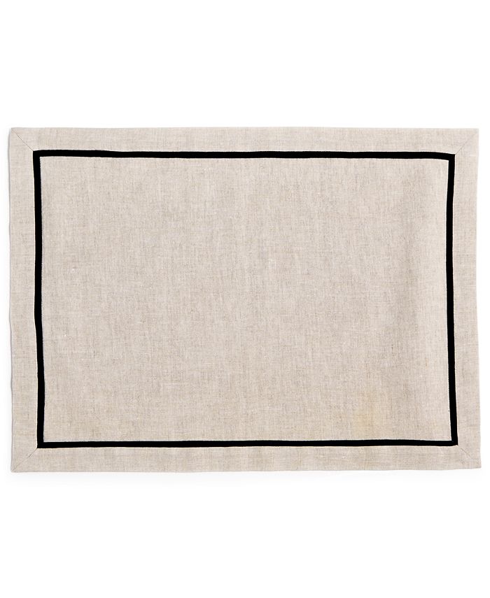 Hotel Collection CLOSEOUT! Modern Contrast Linen Placemat, Created for
