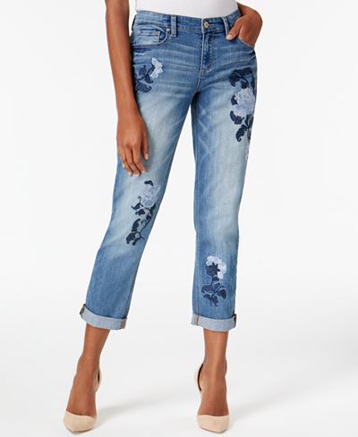 america jeans boyfriend embroidered macys