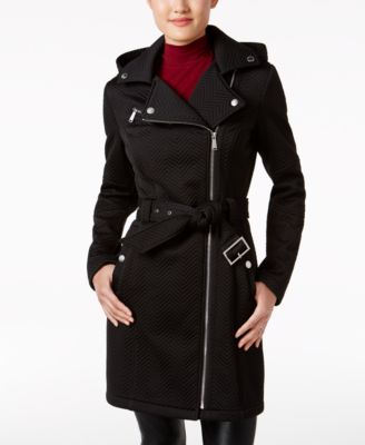 BCBGeneration - Hooded Chevron Asymmetrical Coat