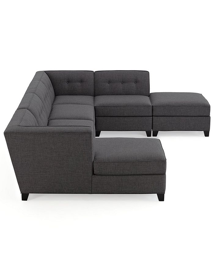 Furniture CLOSEOUT! Harper Fabric 6Piece Modular Sectional Sofa with