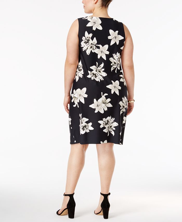 Charter Club Plus Size Lily-Print Sheath Dress, Created for Macy's - Macy's