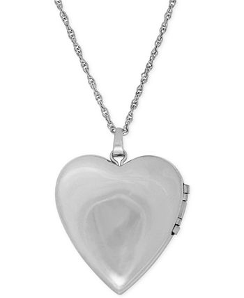 Macy's - 4-Photo Engraved Heart Locket in Sterling Silver
