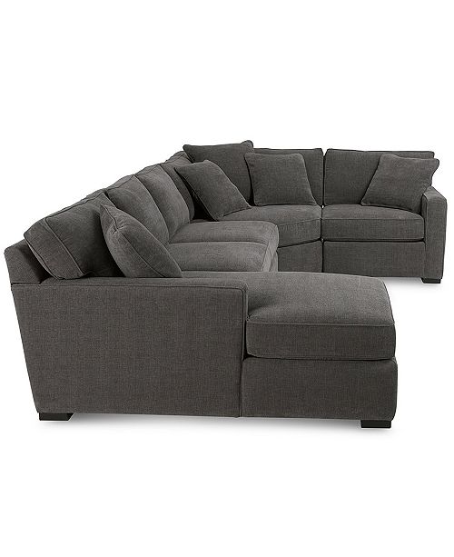 Furniture Radley 4 Piece Fabric Chaise Sectional Sofa Created For