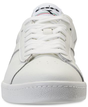 Real Sporting Diadora Game L Low Icona - Tenis Deportivos Con Cordones Para Hombre, Estilo Casual, Color Blanco, Blanco, 36.5 EU Zapatillas Cuero Encerado Hombre