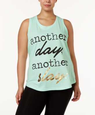 Soffe - Plus Size Statement-Print Tank