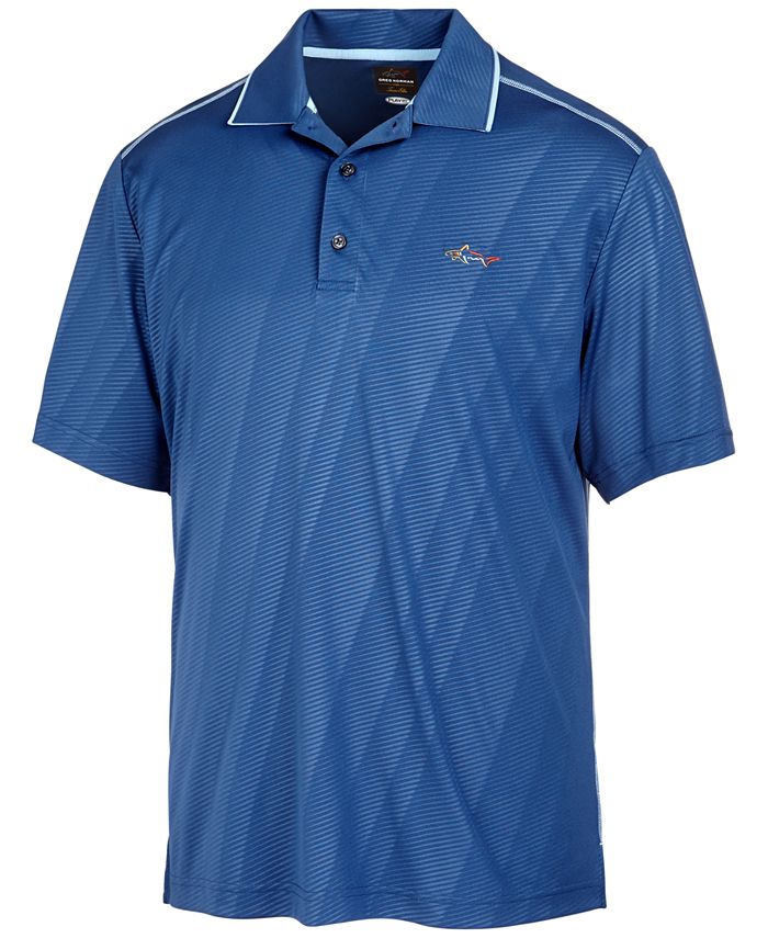 Greg Norman Men's Embossed Performance Sun Protection Golf Polo Macy's