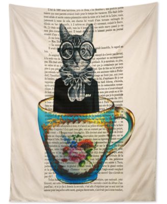 Deny Designs - Coco De Paris Cat In A Cup Tapestry