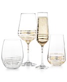 21.75-Ounce Mikasa Electric Boulevard Gold Stemless Wine Glass Set of 4 