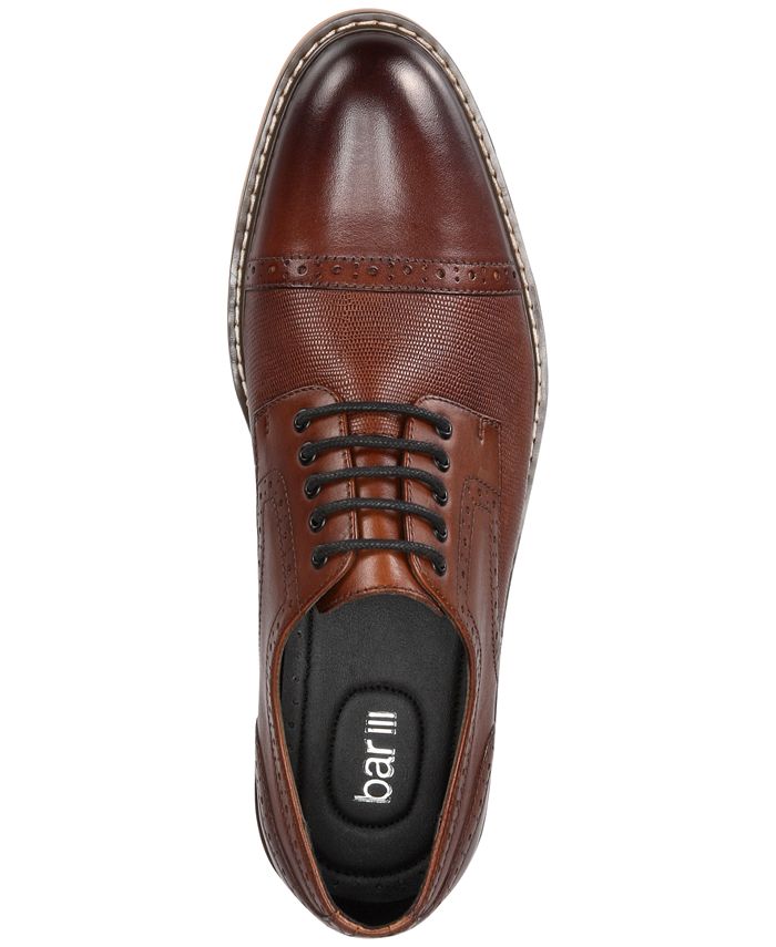 Bar III Men's Parker Leather Cap-Toe Brogues Created for Macy's ...