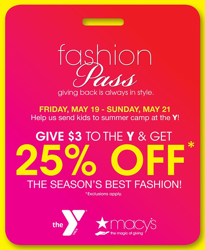Macy's 3 Fashion Pass Savings Pass & Reviews Sale Macy's