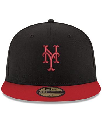 7 1/2 New York NY Mets Black Pearl Metallic Red 59fifty