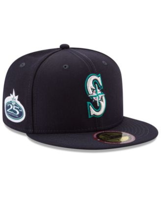 mariners fitted hat with patch