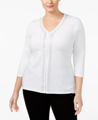 Belldini Plus Size Embellished Cardigan