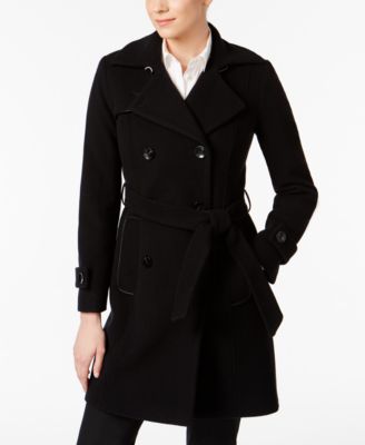 Anne Klein - Wool-Blend Belted Walker Coat