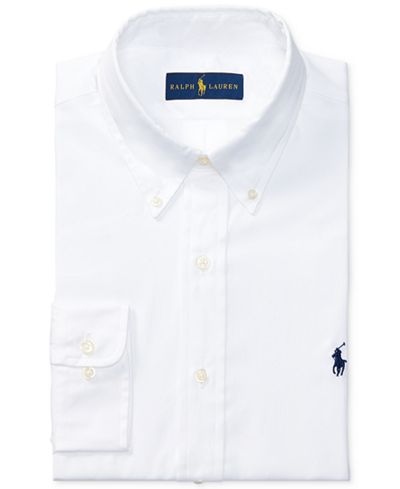 Polo Ralph Lauren Men's Pinpoint Oxford Solid Dress Shirt - Dress ...