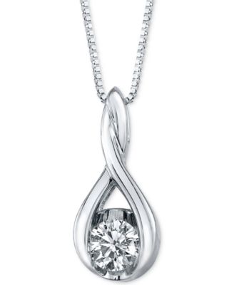 sirena diamond twist pendant necklace