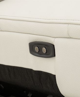 Furniture Nevio 124" 5-pc Leather Sectional Sofa with Chaise, 1 Power Recliner and Articulating Headrests, Created for Macy's