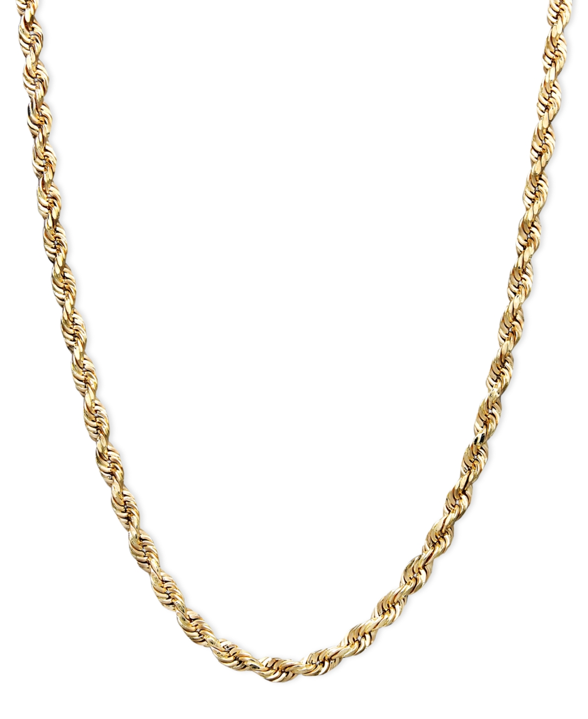 Macy's Rope Chain 18" Necklace (1-3/4mm) In 14k Yellow Gold
