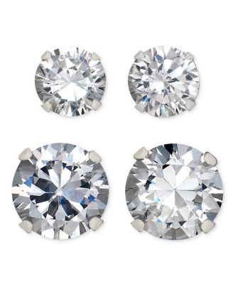 Jody Coyote - Sterling Silver Earring Set, Cubic Zirconia Studs (1/4 ct. t.w.)