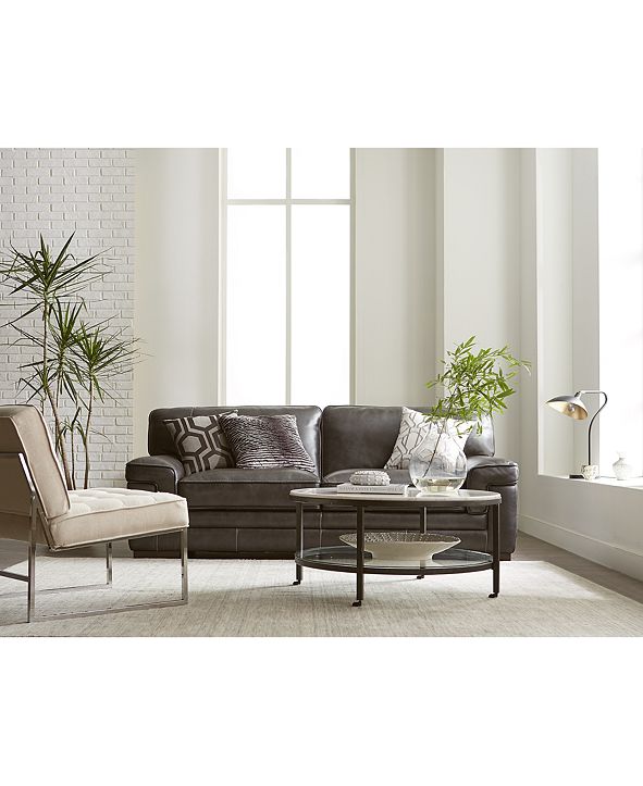 Furniture Myars 69" Leather Loveseat & Reviews - Furniture ...